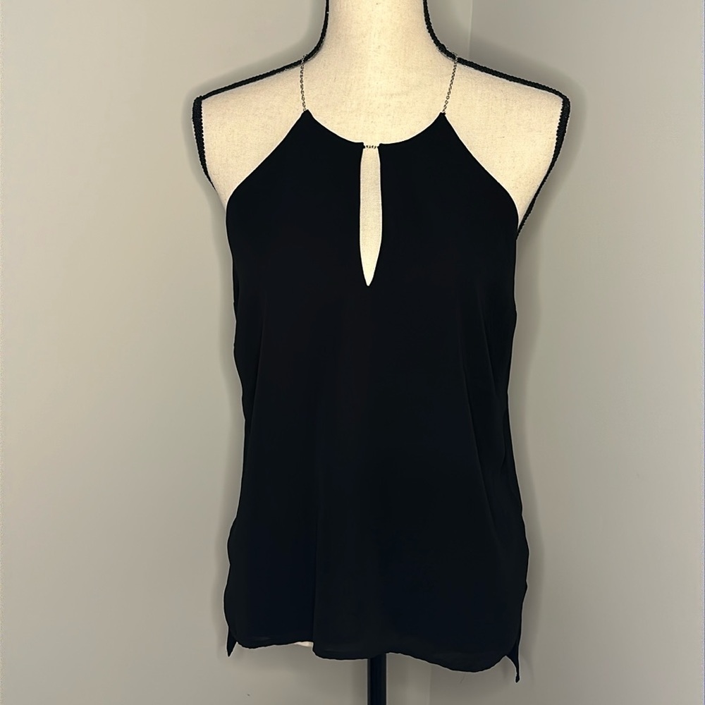 Black Sleeveless With Silver Chain Detail - Picture 1 of 7